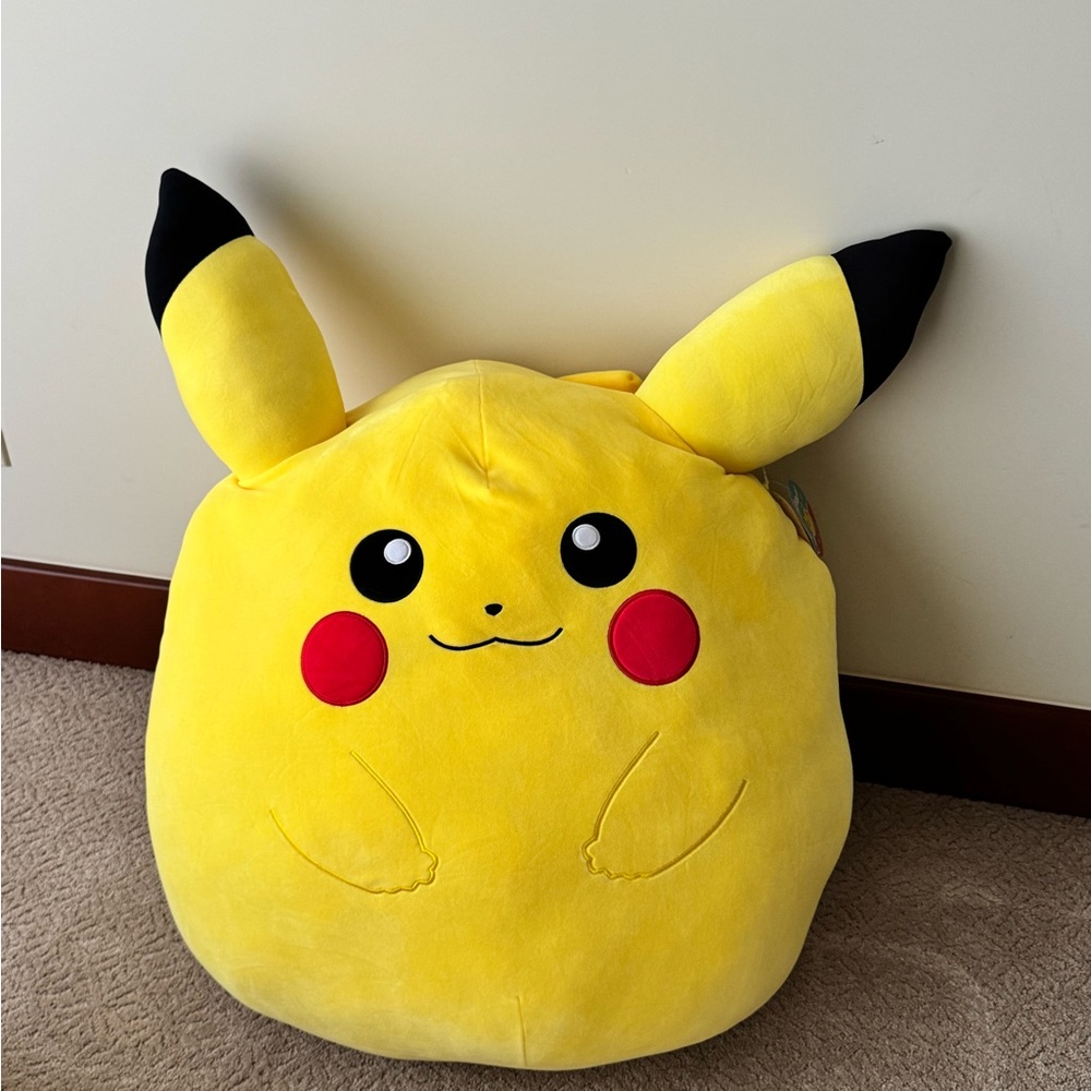 NWT Squishmallows Pikachu Jumbo Plush Pillow Toy
